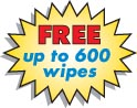 FREE up to 600 wipes 